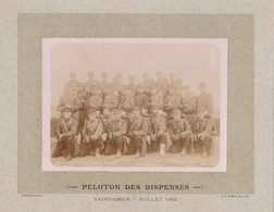 62 SAINT OMER 1902  - Photo Originale Militaire "Peloton Des Dispensés" - Oorlog, Militair