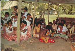 Fiji Postcard Sent To Denmark 3-10-1985 (Village Entertainment) - Fidji