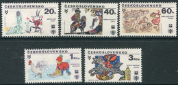 CZECHOSLOVAKIA 1979 Book Illustrations Biennial MNH / **..  Michel 2517-21 - Unused Stamps