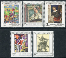 CZECHOSLOVAKIA 1979 National Gallery Paintings XIII MNH / **..  Michel 2534-38 - Unused Stamps