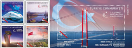 Turkey 2021, 12th Transport And Communications Forum MNH S/S And Stamps Set - S/S With No: 3384 - Nuevos
