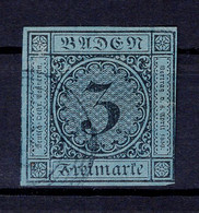 Baden: 3 Kr. MiNr. 8 1858 Gestempelt / Used / Oblitéré - Baden