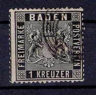 Baden: 1 Kr. MiNr. 9 1860-1862 Gestempelt / Used / Oblitéré - Baden