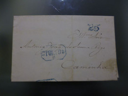 PRÉ-FILATELIA - PORTO - PRT16 P.E AZUL - (22 SET 849) - ...-1853 Voorfilatelie