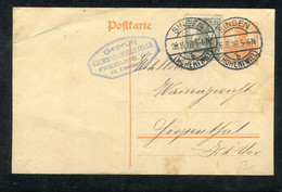Deutsches Reich / 1916 / Postkarte Stegstempel "SINGEN" (6426) - Postwaardestukken