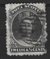 Nova Scotia   1860   SG  29    12,1/2c  Mounted Mint  Several Missing Perfss - Used Stamps