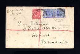 S82-NEW SOUTH WALES-REGISTERED COVER BALLADORAN To HOBART (tasmania) 1905.British Colonies.ENVELOPPE RECOMMANDEE.Brief. - Lettres & Documents
