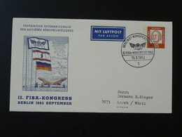 Aviation FISA Congress 1962 Postal Stationery Berlin 89899 - Privatumschläge - Gebraucht