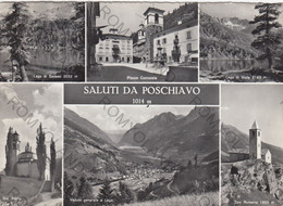 CARTOLINA  SALUTI DA POSCHIAVO M.1014,GRISONS,SVIZZERA,VIAGGIATA - Poschiavo