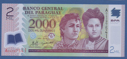 PARAGUAY - P.228a  – 2.000 GUARANIES 2008 UNC Serie A04397541 - Paraguay