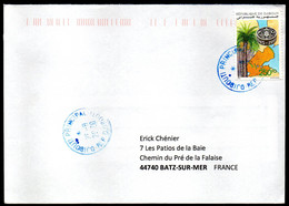 DJIBOUTI   Enveloppe Cover 26 08 2020 Thème F A O Carte Map Et Palmier - Djibouti (1977-...)