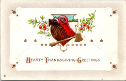 Thanksgiving Greetings With Turkey 1913 - Thanksgiving