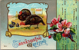 Thanksgiving Greetings With Turkey 1911 - Thanksgiving