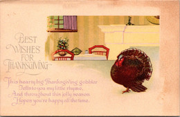 Thanksgiving Greetings With Turkey 1920 - Thanksgiving