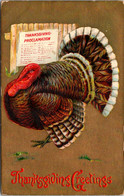 Thanksgiving Greetings With Turkey 1909 - Thanksgiving