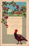 Thanksgiving Greetings With Turkey 1931 - Thanksgiving