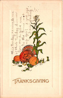 Thanksgiving Greetings With Turkey 1912 - Thanksgiving