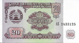 TAJIKISTAN  UNC  1994  20 RUBLOS  P4 - Tadjikistan