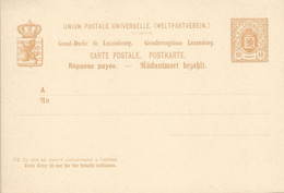 Luxembourg Luxemburg Carte Postale Réponse Payée P42 10+10c Neuve - Entiers Postaux