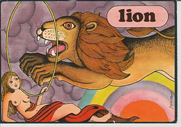 LION   -   C  P  M  ,SIGNÉE  JACQUES  DIGOUT  -  ( 21 / 11 / 123  ) - Astronomie