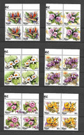 5x Niue 1981 Flowers II - 2 Sets In Blocks MNH - Niue