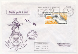 TAAF - Env. Affr 4,60 Goéland Dominicain, OMEC Alfred Faure Crozet 5/4/1986 + Patrouilleurs Albatros + Divers - Storia Postale