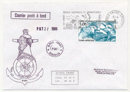 TAAF - Env. Affr 1,00 Fulmar Antarctique, OMEC Alfred Faure Crozet 5/4/1986 + Patrouilleurs Albatros + Divers - Cartas & Documentos