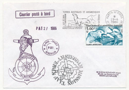 TAAF - Env. Affr 1,00 Fulmar Antarctique, OMEC Martin De Vivies 29/4/1986 + Patrouilleurs Albatros + Divers - Cartas & Documentos