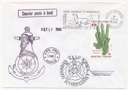 TAAF - Env. Affr 6,20 Encopodium Saururus, OMEC Martin De Vivies 29/4/1986 + Patrouilleurs Albatros + Divers - Brieven En Documenten