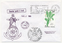 TAAF - Env. Affr 2,30 Botula Plumosa, OMEC Martin De Vivies 29/4/86 + Patrouilleurs Albatros + Divers - Storia Postale