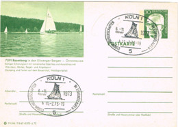 L-ALL-237 - ALLEMAGNE Entier Postal Illustré De Rosenberg Lac Avec Voiliers Obl. Köln 1973 - Cartoline Private - Usati