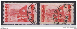 ISTRIA - OCC. JUGOSLAVA:  1946  TIRAT. ZAGABRIA  -  £. 4  ROSSO  US. -  D. 12  -  RIPETUTO  2  VOLTE  -  SASS. 56 - Ocu. Yugoslava: Istria