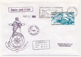 TAAF - Env. Affr 1,00 Pulmar Antarctique, OMEC Port Aux Français 11/4/1986 + Patrouilleurs Albatros + Divers - Lettres & Documents