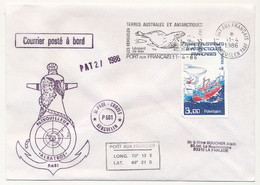 TAAF - Env. Affr 3,00 Polarbjorn, OMEC Port Aux Français 11/4/1986 + Patrouilleurs Albatros + Divers - Lettres & Documents