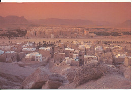 Yemen PDR Postcard Sent To Denmark 23-11-1987 (Historic Shibam Hadramut Governorate) - Yemen