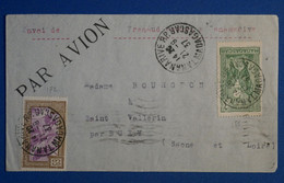 N25 MADAGASCAR BELLE LETTRE 1937 PAR AVION TANANARIVE POUR BUXY FRANCE+ AFFRANCH. PLAISANT - Briefe U. Dokumente