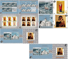 Russia And Finland 2021 Christmas Valaam Monastery Cathedrals And Icons Petersposts Full Set Of Stamps Blocks Sheetlets - Ungebraucht