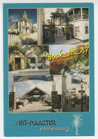 {61341} Antilles Néerlandaises , Sint Maarten , Saint Martin Philipsburg , Multivues ; Divers Aspects - Sint-Marteen