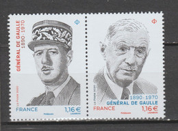 France   2021   Neuf  X X    =  Général De Gaulle  (2 Valeurs) - Ongebruikt