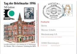 L-ALL-244 - ALLEMAGNE Entier Postal Illustré Restaurant Rackebrandt Hannovre Journée Du Timbre 1996 De Northeim - Cartes Postales Privées - Neuves