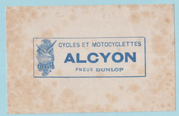 Buvard Cycle Vélo Motocyclettes ALCYON Dunlop   21 - Tweewielers