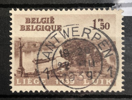 België, 1938, Nr 486, Gestempeld ANTWERPEN - Usados