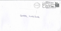 Hong Kong 2021, ATM Label On Circulated Local Cover With Special Postmark "Post Early For Christmas" - Usados