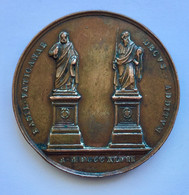 Vaticano- Papa Pio IX - Anno II 1847 - Medaglia In Bronzo Con Retro Le Statue Dei S.S. Pietro E Paolo. - Adel