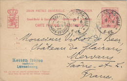 Luxembourg Luxemburg Carte Postale P50 10c Oblitérée Repiquée - Entiers Postaux