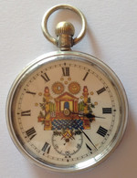Pocket Watch With Masonic Symbols - Good Working. Diameter Mm.50. - Montres Anciennes