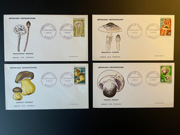 Centrafricaine 1967 Mi. 132 - 136 FDC 1er Jour Cover Mushrooms Champignons Pilze - Mushrooms