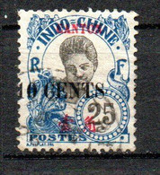 Col24 Colonies Canton  N° 74 Oblitéré Cote 3,00 € - Used Stamps