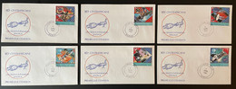 Centrafricaine 1980 Mi. 663 - 668 FDC 1er Jour Cover Grands Evenements Spaciaux Space Espace Raumfahrt NASA Voyager ESA - Afrika