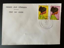 Centrafricaine 1980 Mi. C-D 687 FDC 1er Jour Cover Coiffures Frisuren - Repubblica Centroafricana